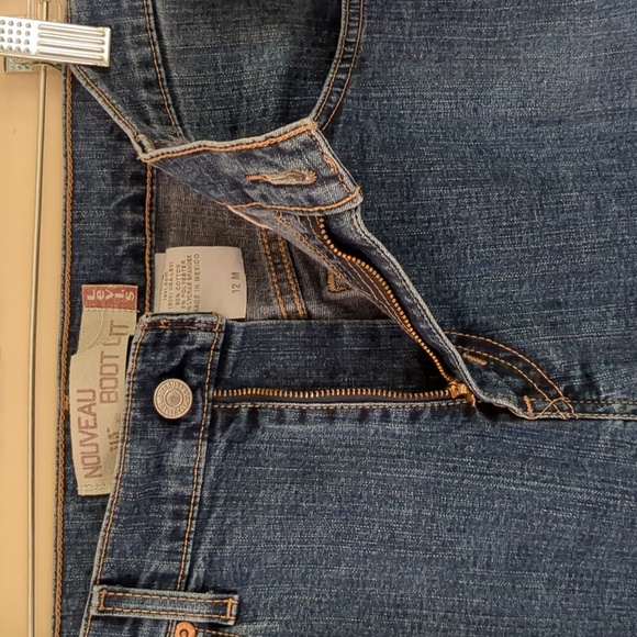 12 Levi's 515 Nouveau Boot Cut Denim Jeans Bootcut Blue Casual Basic - Picture 6 of 16